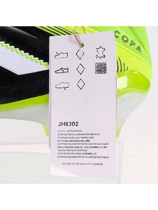 Adidas Copa Pure 3 Elite Laceless FG Cleats Black Green JH6302 Men\'s Size 12.5